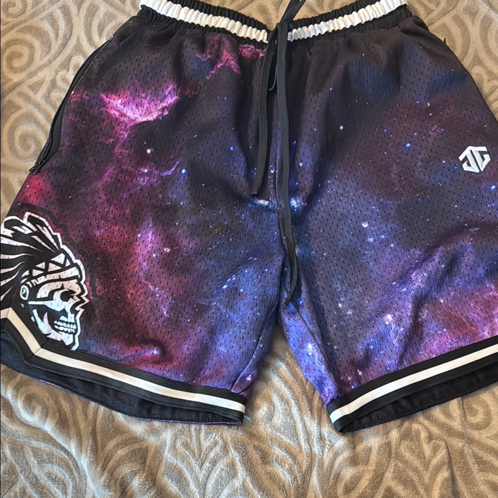 Galaxy Print Men's Shorts by Savs collab w/ Josh Jacobs